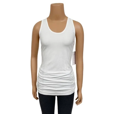 Athleta Speedlight Tank Sz S New $44 White Racerback Semi-Sheer Long Lightweight - Image 1 of 4