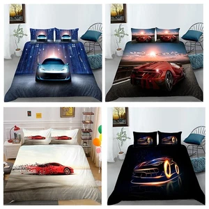 New Car 3D Duvet Cover Quilt/Doona/ Set Single/Double/King Size Bed Pillow Cases - Picture 1 of 17