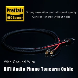 HiFi Audio Phono Tonearm RCA Interconnect Cable for Turntable Hi-Fi Vinyl Record - Picture 1 of 11
