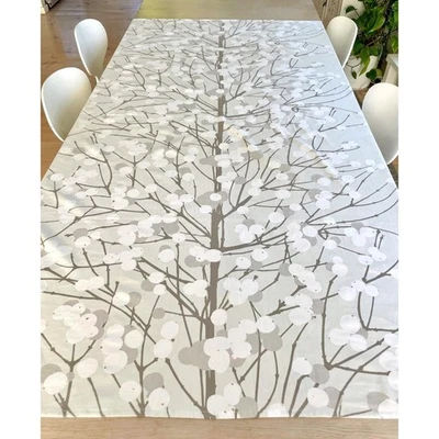 Marimekko Lumimarja Fabric Tablecloth or Curtain, Modern Christmas Tablecloth - Image 1 of 4