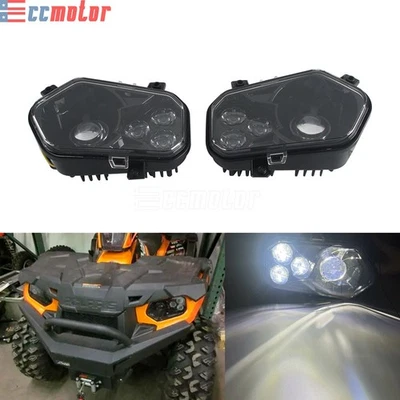 LED Headlight Assembly For Polaris RZR ACE Scrambler Sportsman Ranger 500 570 - Image 1 of 4