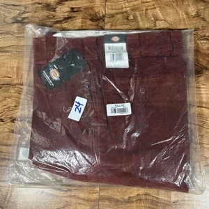 Pantalones de pana Dickies de ajuste regular delanteros planos 30x32 rojo ladrillo sellados nuevos con etiquetas - Imagen 1 de 5