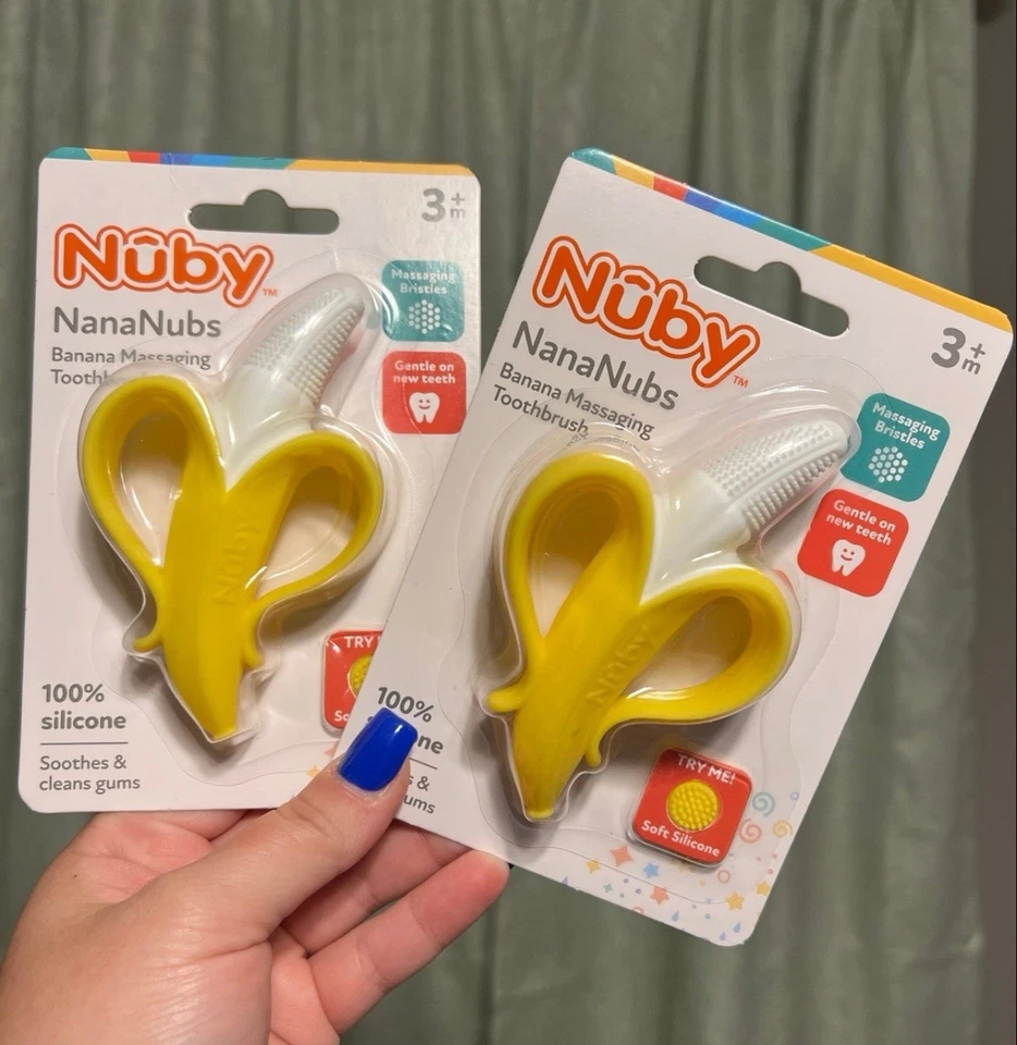 Nuby NanaNubs Banana Massaging Teether Yellow, Lot Of 2 - Image 1 of 1