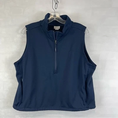 Athleta Sleeveless Half-Zip Performance Vest Navy Blue Women's XL - Image 1 of 4