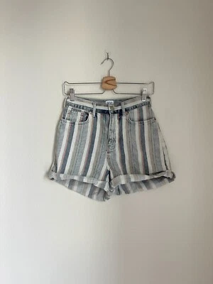 Pantalón corto de tiro alto BDG para mujer a rayas mamá talla 27 Foto 1 de 4