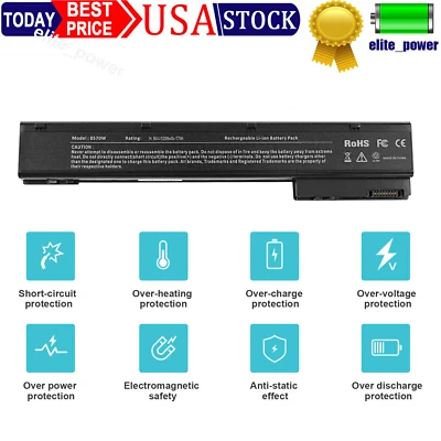 Nueva batería de repuesto para HP EliteBook 8560w 8570w 8760w 8770w 632427-001 HSTNN-F10C Foto 1 de 4