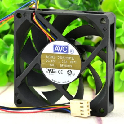 AVC DE07015B12L 7015 12V 0.30A Double Ball Industrial Cooling Fan - Image 1 of 4