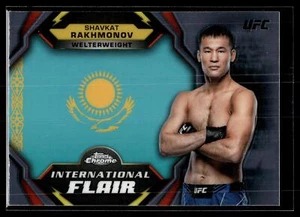 Shavkat Rakhmonov 2024 Topps Chrome UFC International Flair Card #IFL-5 - Picture 1 of 2
