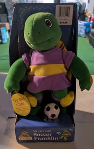Juguete de peluche de colección Eden Franklin La Tortuga juega fútbol nuevo con caja de etiquetas - Imagen 1 de 2