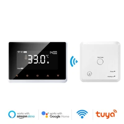 kabellos Funk-Thermostat Smart Raumthermostat WIFI für Gastherme Wasserboiler DE - Bild 1 von 4