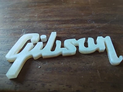 2.0 mm Thickness Gibson Guitar Logo Inlay LOGO GIBSON NACRE pour incrustration - Photo 1/4