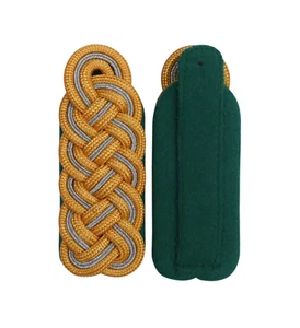 DDR NVA Schulterstücke General Grenztruppen der DDR Schultergeflechte auf grün - Picture 1 of 2