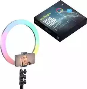 12" Pixibright RGB Ring Light Tripod Stand YouTube Tiktok Makeup Video Live Self - Picture 1 of 8