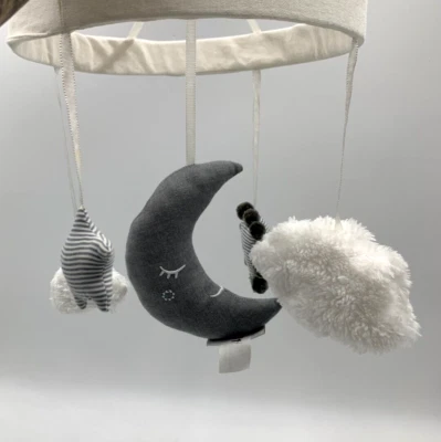 Pottery Barn Kids Skye Moon Stars Felt Musical Crib Mobile Multi 9" diam #9085L - Image 1 of 3