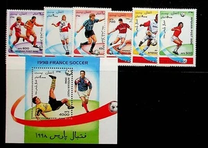 AFGHANISTAN - 1996 NH UNLISTED SET OF 6V+S/S - SOCCER WORLD CUP - Picture 1 of 1