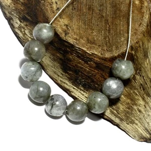 Joyería de piedras preciosas sueltas naturales briolette cuentas redondas lisas de labradorita - Imagen 1 de 3