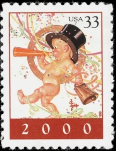 Scott#: 3369 - Year 2000 Issue 33¢x4 BCA 2000 single stamp MNHOG - Picture 1 of 1