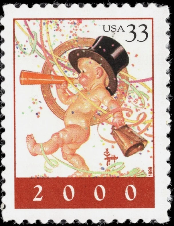 Scott#: 3369 - Year 2000 Issue 33¢x4 BCA 2000 single stamp MNHOG - Image 1 of 1
