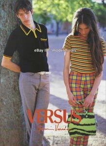 VERSUS Gianni Versace 1-Page PRINT AD Spring 1996 LONNEKE ENGEL Ivan de Pineda - Picture 1 of 1