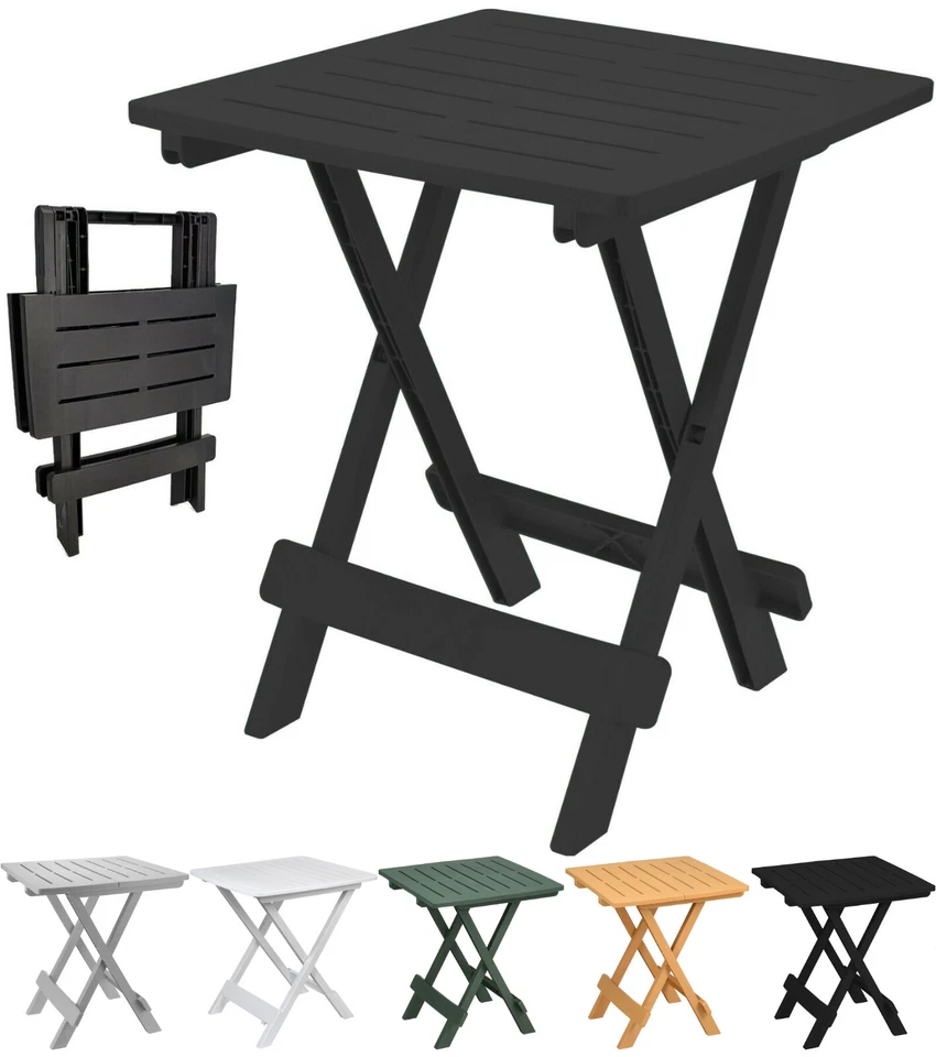 Gartentisch Beistelltisch Klapptisch 5 Farben Kunststoff Garten Terrasse Balkon - Bild 1 von 1