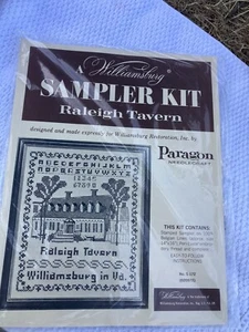 Vintage Paragon Needlecraft Williamsburg Sampler Kit Raleigh Tavern No. S-172 - Picture 1 of 13