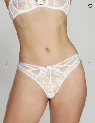Tanga Agent Provocateur White Essie $95 tamanho 2 - Imagem 1 de 4