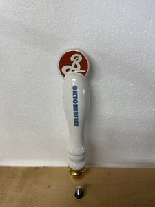 BROOKLYN OKTOBERFEST MANGO DE GRIFO DE CERVEZA DE CERÁMICA GRANDE 12 1/2" DE ALTO ~ NUEVO SIN CAJA  - Imagen 1 de 6