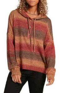 Volcom Women's Was It You Striped Button Up Sweater L129725 Size XXL (14) - Picture 1 of 3