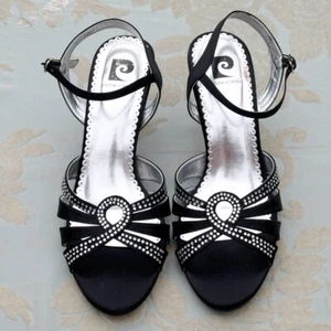 Sandalias de mujer Pierre Cardin negras con tiras 39-6 - Imagen 1 de 8