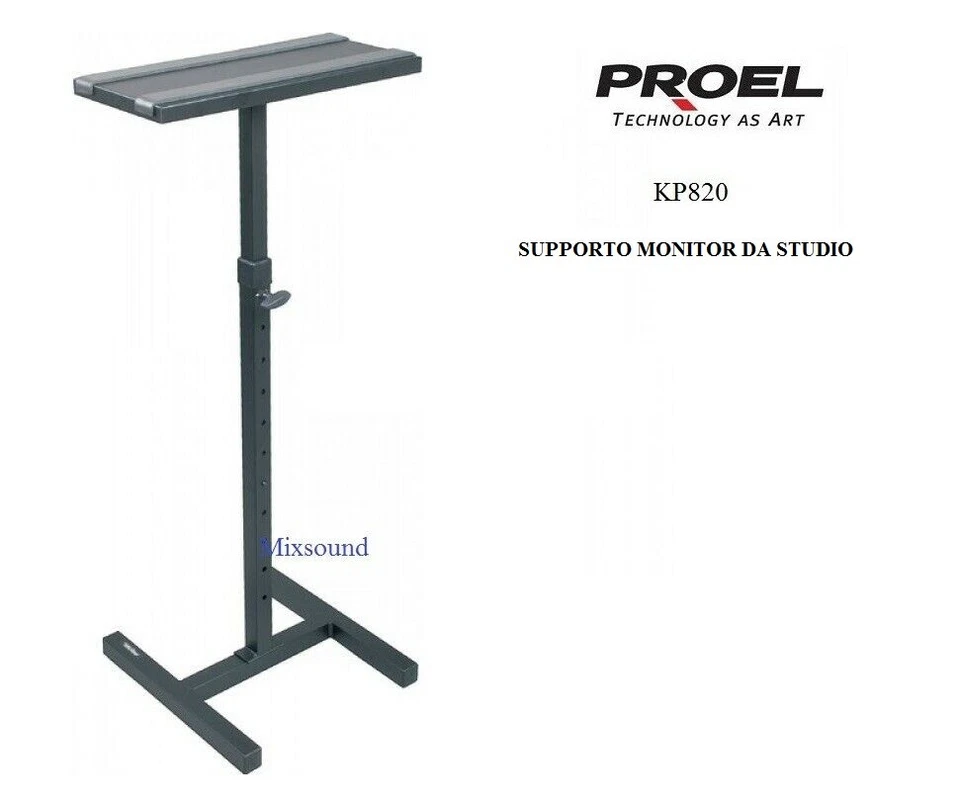 PROEL KP820 SUPPORTO DA TERRA STAND REGOLABILE PER MONITOR near-field DA STUDIO - Immagine 1 di 1