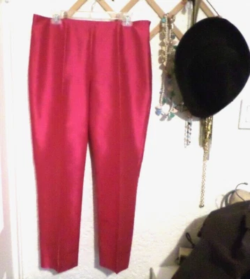 Pantalones de seda rosa Lauren Ralph Lauren para mujer nuevos con etiquetas talla 12 Foto 1 de 4