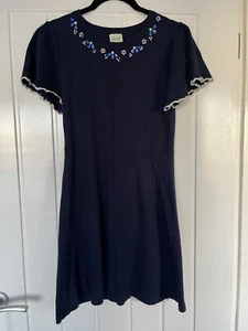 Yumi Girl Knitwear Navy Dress Age 11-12 - Picture 1 of 3