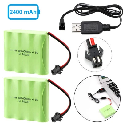 2 Stücke 4,8V 2400mAh RC Akkupack AA F1x4 Mignon Rock Crawler uvm. HBX-Stecker - Bild 1 von 4