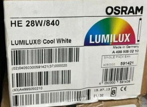 1 X OSRAM Leuchtstofflampe T5 HE 28W/840 Cool White LUMILUX G5 MADE IN GERMANY! - Bild 1 von 1
