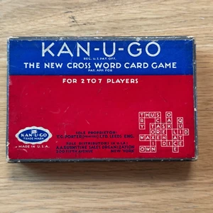 Vintage KAN-U-GO Crossword Card Game, Copyright 1937 - Picture 1 of 11