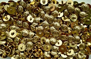 Small 15mm 24L Antique Gold Shank Basket Weave Craft Plastic Buttons (P104) - Picture 1 of 2
