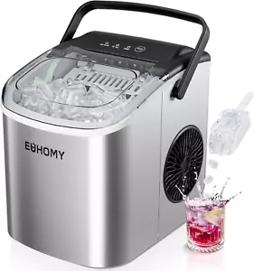 Countertop Ice Maker Machine with Handle, 26Lbs per Day, 9 Ice Cubes Ready in 6  - Picture 1 of 9
