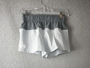 UNDER ARMOUR YOUTH GIRLS RUNNING SHORTS GRAY LARGE POLYESTER - Picture 1 of 3