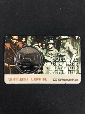 2012 Australian Fifty Cent ($0.50) Coin - 70th Anniversary of the Kokoda Trail - Image 1 of 2