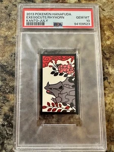 Pokemon Karte Rhyhorn & Exeggcute Rare Pokemon Hanafuda - PSA 10 Gem Mint - Bild 1 von 2
