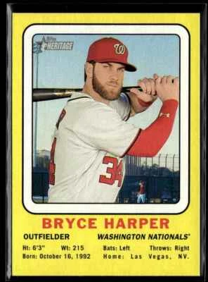 2018 Topps Heritage 1969 Collector Cards Bryce Harper Washington Nationals - Image 1 of 2