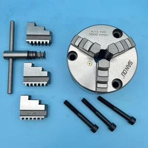 Metal Lathe Scroll Chuck Front Mount 3 Jaw Self-Centering CNC Machine Tools - Picture 1 of 13