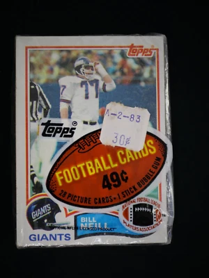 1982 TOPPS FOOTBALL FACTORY SEALED CELLO PACK W/ BILL NEILL & ART SHELL - Image 1 of 2