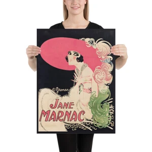 Jane Marnac - 18" x 24" Art Print by C.Gesmar 1920 French Cabaret Home Decor - Picture 1 of 2