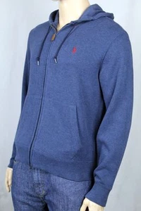 Polo Ralph Lauren blau Hoodie Reißverschluss Sweatshirt burgund Pony Neu mit Etikett - Bild 1 von 1