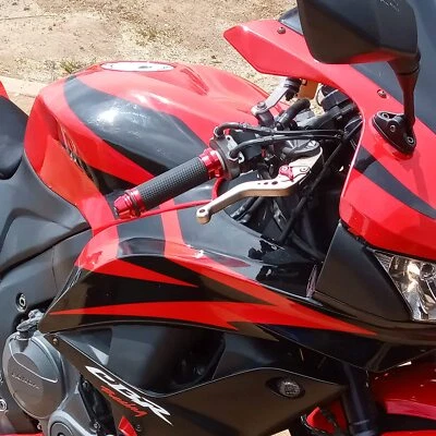 For Suzuki Katana 600 750 1000 RED Motorcycle CNC 7/8" Handle Bar Hand Grip Gel Foto 1 de 4