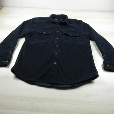 Camisa Line Of Trade Para Hombre Extra Grande Azul Abotonada Pana Pesada Exterior Foto 1 de 4