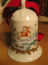 Vintage 1986 Fjord-land Hutschenreuther Germany German Christmas Bell Ornament