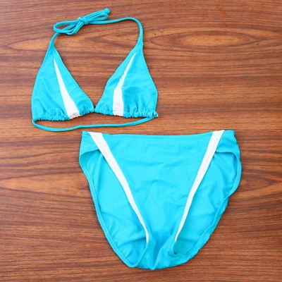 2 части искусства сексуальный купальник бикини Эдит тайский Каталина большой размер 12 синий белый YJ - Изображение 1 из 4