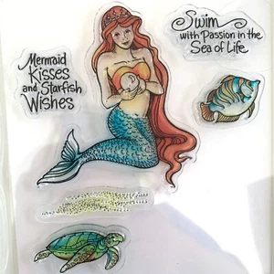 Stampendous Fran's Clear Stamps & Cutting Dies MERMAID KISSES & STARFISH WISHES - Picture 1 of 4